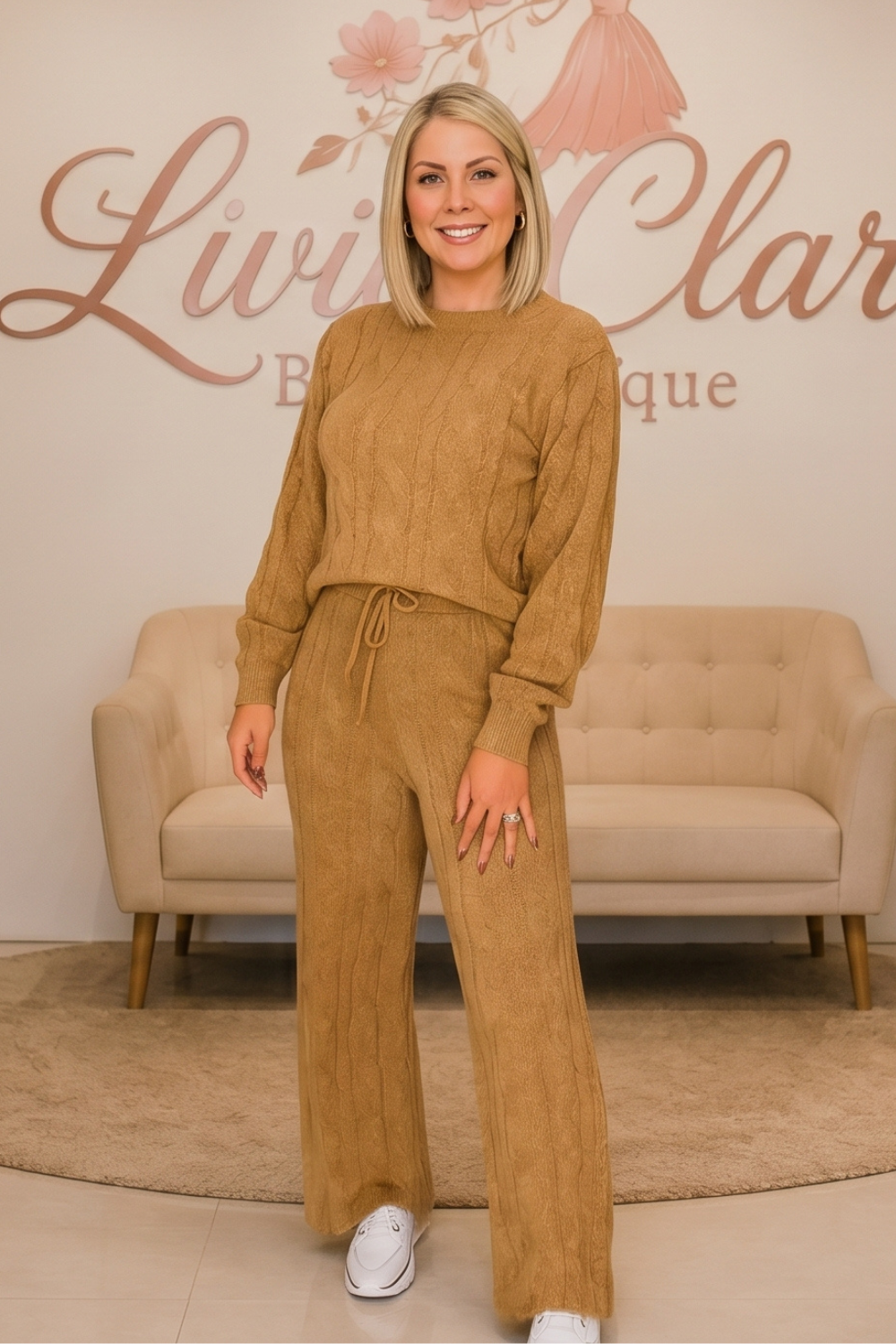 [COMPRE 1 LEVE 2] Conjunto Rebeka Blusa + Calça em Tricot [PROMOÇÃO OUTONO/INVERNO]