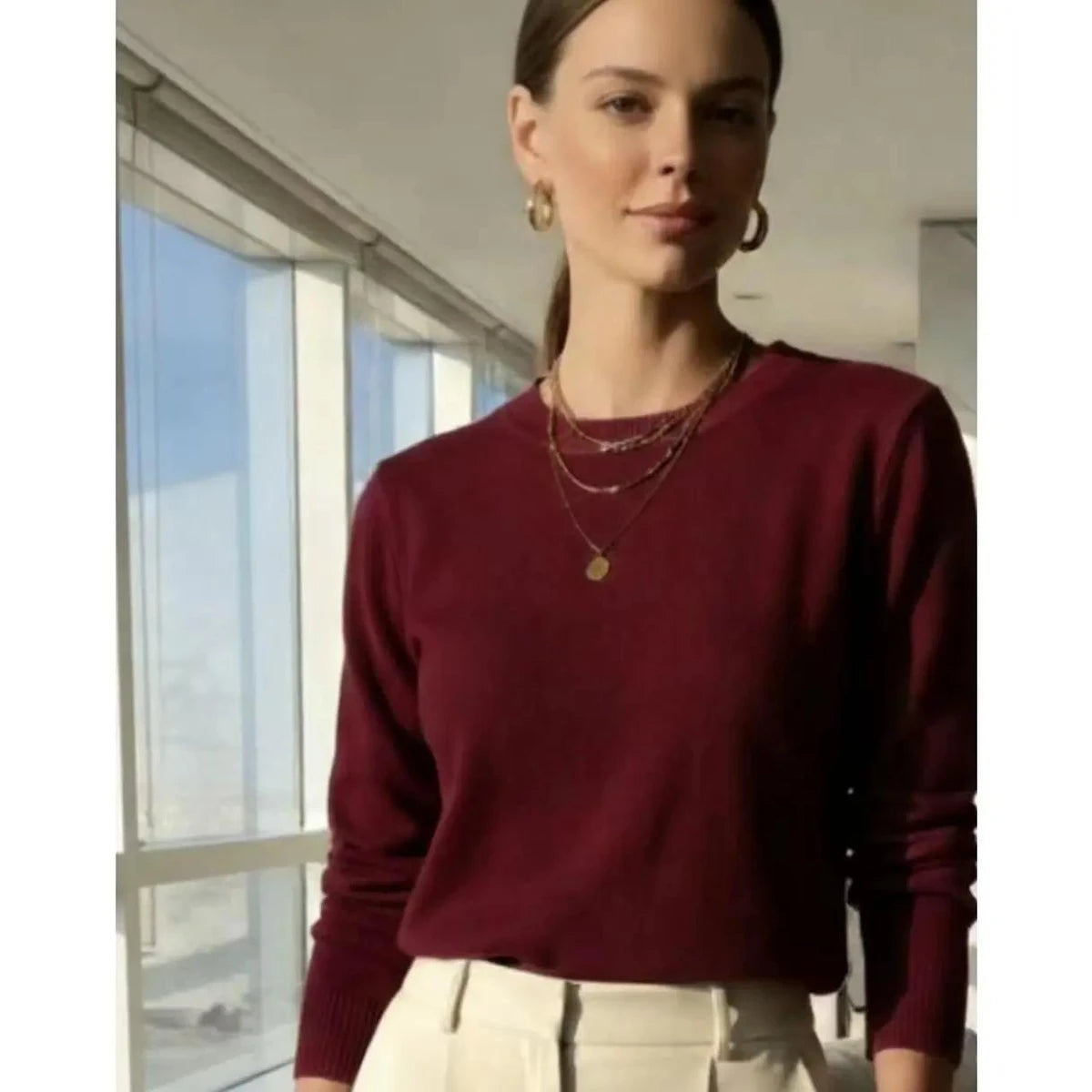 (KIT COM 3) Suéter Tricot Modal Feminino | PROMOÇÃO OUTONO